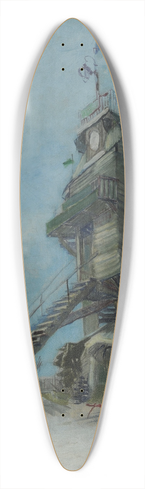 Vincent van Gogh - Le Moulin de la Galette 39.3 inch art pintail longboard deck