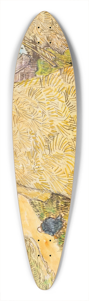 Vincent van Gogh - Meules de bl 39.3 inch art pintail longboard deck