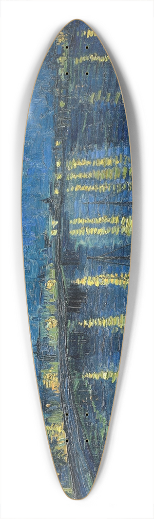 Vincent van Gogh - Starry Night Over the Rhone 39.3 inch art pintail longboard deck