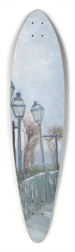 Vincent van Gogh - Terrace and Observation Deck at the Moulin de Blute-Fin, Montmartre 39.3 inch art pintail longboard deck