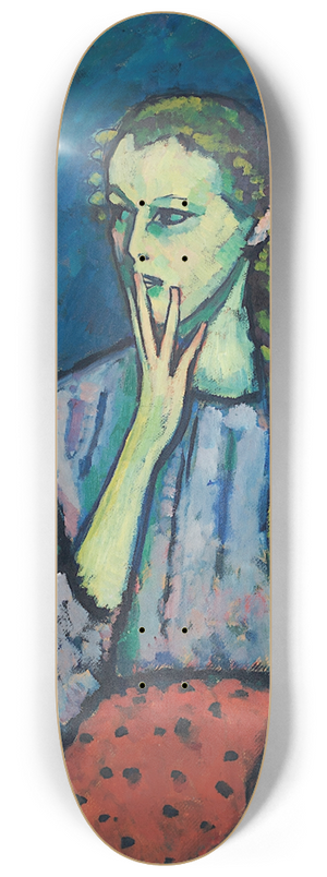 Alexej von Jawlensky - Portrait of a Girl 8.25 inch art skate deck