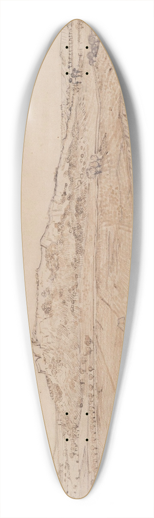 Vincent van Gogh - The Plain of La Crau 39.3 inch art pintail longboard deck