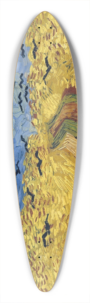 Vincent van Gogh - Wheatfield with Crows 39.3 inch art pintail longboard deck
