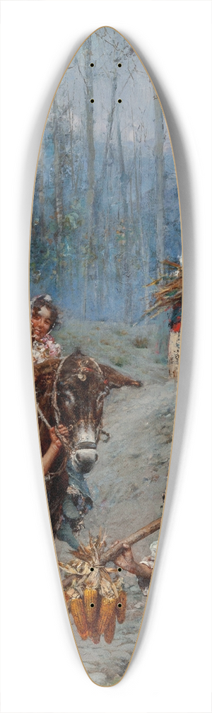 Vincenzo Irolli - Harvest time 39.3 inch art pintail longboard deck