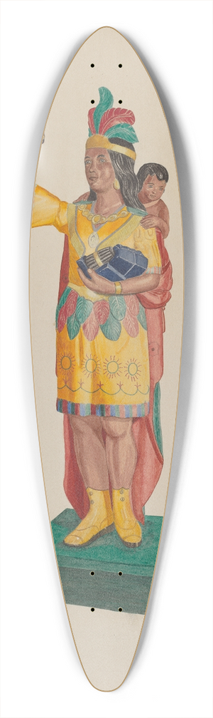 Violet Hartenstein - Cigar Store Indian 39.3 inch art pintail longboard deck