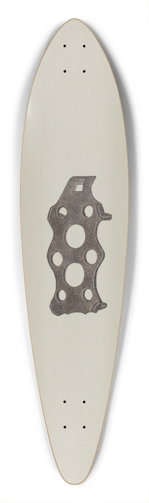 Violet Hartenstein - Metal Trivet 39.3 inch art pintail longboard deck
