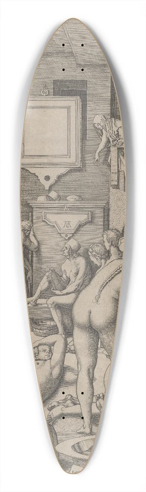 Virgil Solis - Bathing room (Bath of the Anabaptists) 39.3 inch art pintail longboard deck