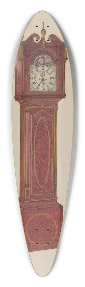 Virginia Richards - Clock, Tall 39.3 inch art pintail longboard deck