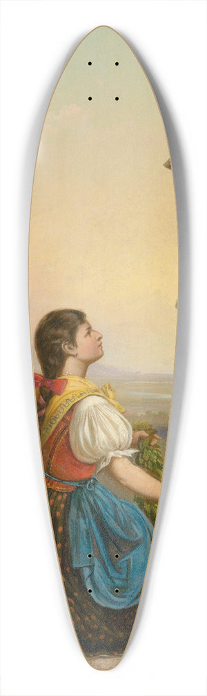 Vojtech Klimkovi - At a Wayside Shrine 39.3 inch art pintail longboard deck