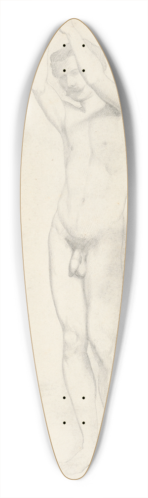 Vojtech Klimkovi - Nude man 39.3 inch art pintail longboard deck