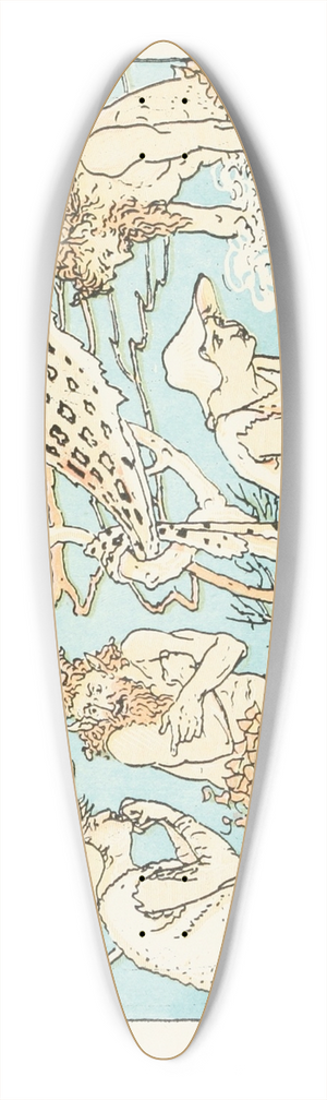 Walter Crane - Hot and Cold 39.3 inch art pintail longboard deck