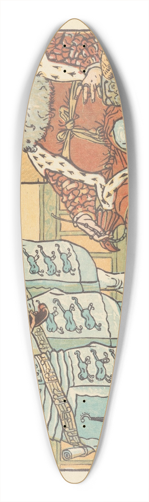 Walter Crane - King Cole 39.3 inch art pintail longboard deck