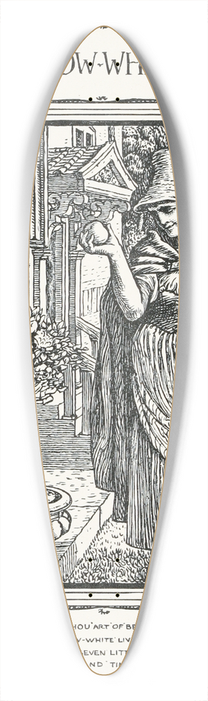 Walter Crane - Snow White 39.3 inch art pintail longboard deck