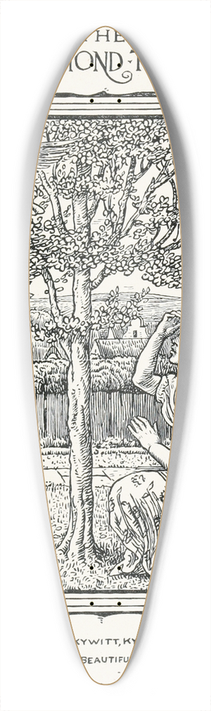 Walter Crane - The Almond Tree 39.3 inch art pintail longboard deck