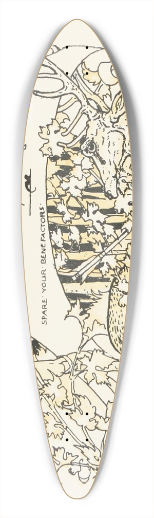 Walter Crane - The Hart and the Vine 39.3 inch art pintail longboard deck