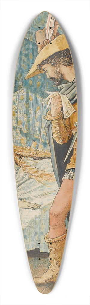Walter Crane - The Sleeping Beauty 39.3 inch art pintail longboard deck