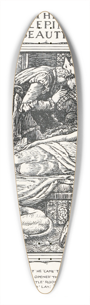 Walter Crane - The Sleeping Beauty 39.3 inch art pintail longboard deck