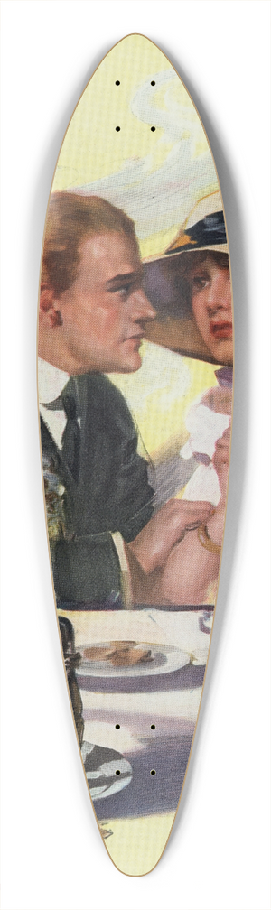 Walter Dean Goldbeck - Boiling over 39.3 inch art pintail longboard deck