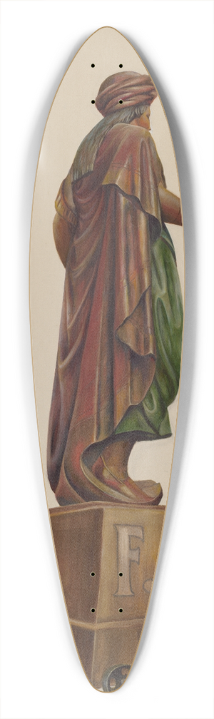 Walter Hochstrasser - Cigar Store Figure 39.3 inch art pintail longboard deck