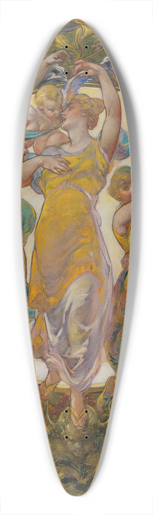 Walter Shirlaw - Easter Greetings 39.3 inch art pintail longboard deck
