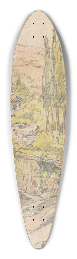 Walter Shirlaw - Granada 39.3 inch art pintail longboard deck
