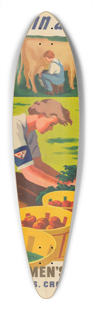 War Food Administration - Pitch in and Help! 39.3 inch art pintail longboard deck