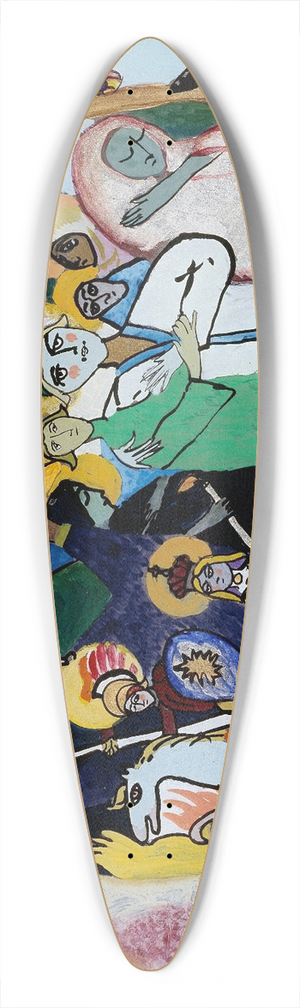 Wassily Kandinsky - All Saints Day I 39.3 inch art pintail longboard deck