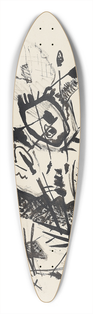 Wassily Kandinsky - Draft for Composition VII II 39.3 inch art pintail longboard deck
