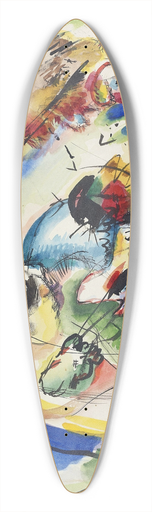 Wassily Kandinsky - draft for Trumerische Improvisation 39.3 inch art pintail longboard deck
