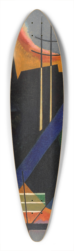 Wassily Kandinsky - Einige Spitzen 39.3 inch art pintail longboard deck