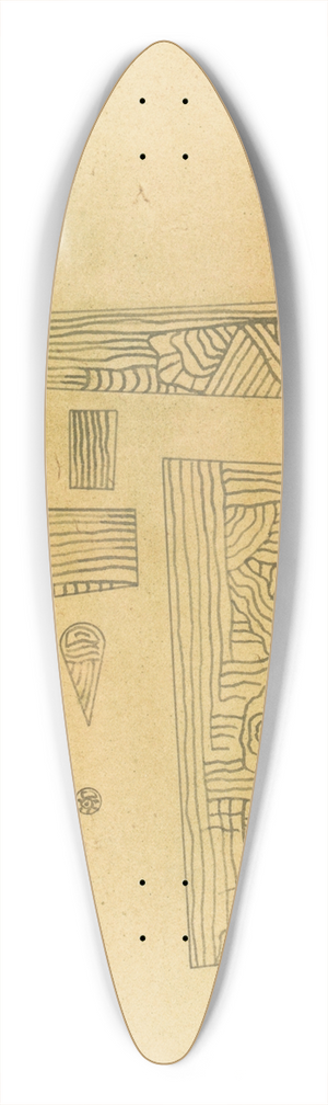 Wassily Kandinsky - Fragmente 39.3 inch art pintail longboard deck