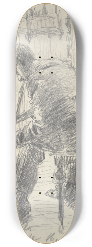 Gustav Schraegle - Guitar player 8.25 inch art skate deck Gustav Schraegle - Guitar player 8.25 inch art skate deck