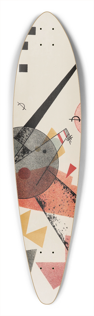 Wassily Kandinsky - Orange 39.3 inch art pintail longboard deck