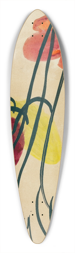 Wassily Kandinsky - With three riders 39.3 inch art pintail longboard deck