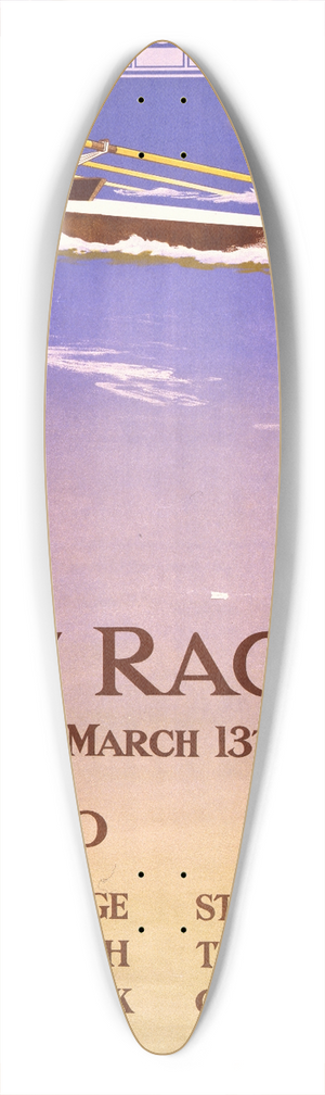 Waterlow and Sons, Ltd - Underground Boat race 39.3 inch art pintail longboard deck