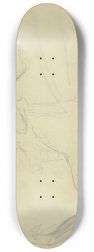 Gustav Schraegle - Woman sewing at the window 8.25 inch art skate deck