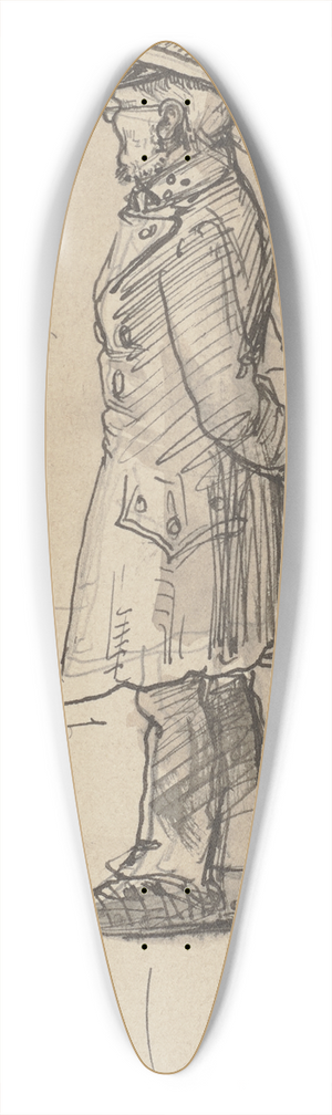 Wilhelm Amandus Beer - The Stdels valet Demuth 39.3 inch art pintail longboard deck
