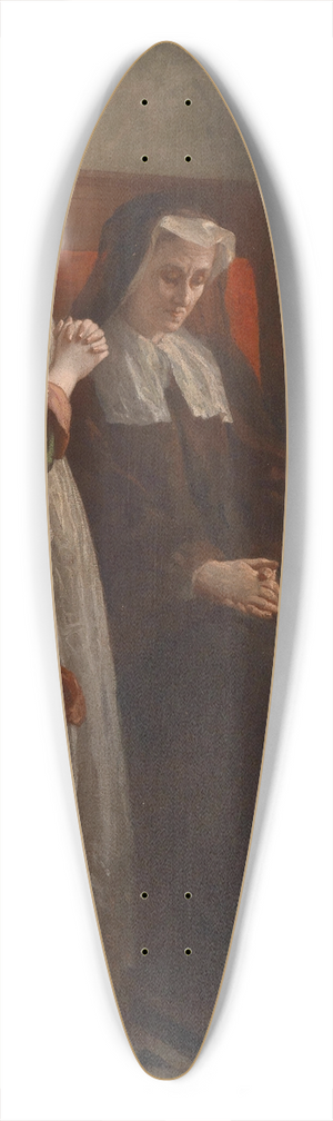 Wilhelm Amberg - Abendluten 39.3 inch art pintail longboard deck