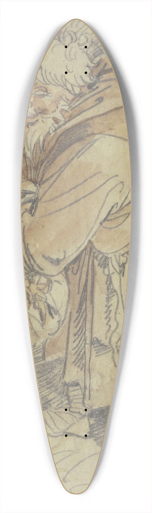 Wilhelm Busch - A monk 39.3 inch art pintail longboard deck