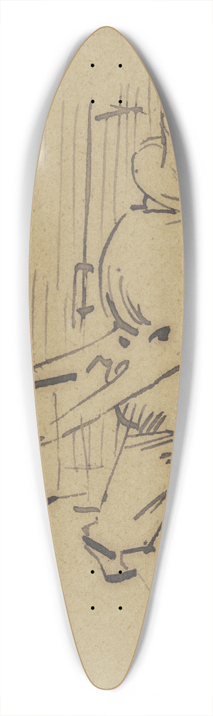 Wilhelm Busch - Herr Knopp durchschreitet einen Raum 39.3 inch art pintail longboard deck