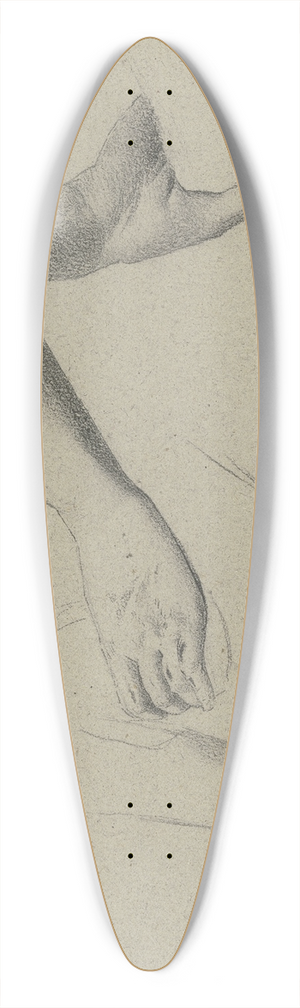 Wilhelm Gentz - Studies of arms and hands 39.3 inch art pintail longboard deck