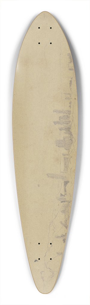 Wilhelm Gentz - Zwei Wstenstudien, in der Ferne eine Stadt 39.3 inch art pintail longboard deck