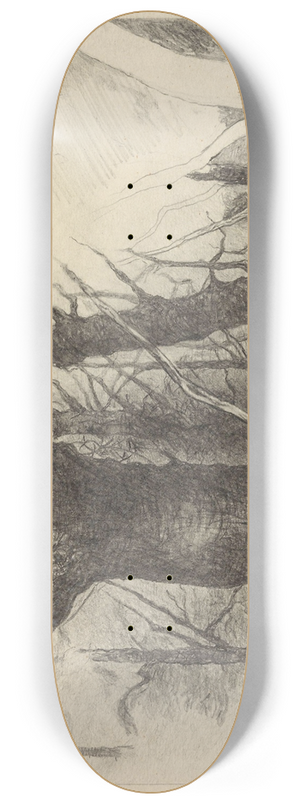 Gustav Wentzel - Study of a Tree 8.25 inch art skate deck
