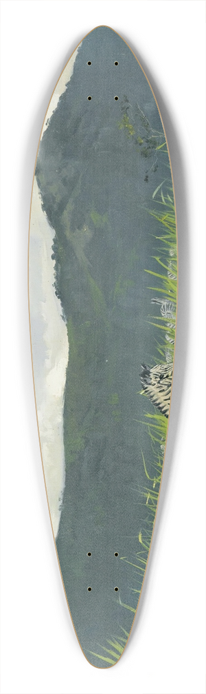 Wilhelm Kuhnert - ZebraOn The Steppe 39.3 inch art pintail longboard deck