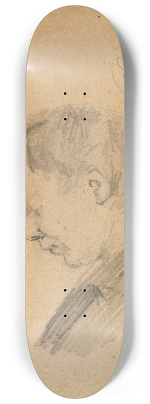 Gustav Wentzel - Young Man in Profile 8.25 inch art skate deck