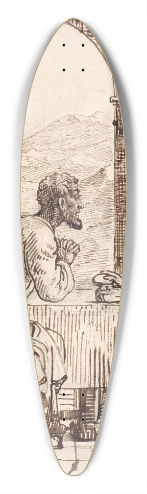 Wilhelm Marstrand - Christus i Emaus 39.3 inch art pintail longboard deck