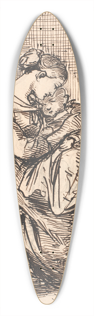 Wilhelm Marstrand - Moder med sovende barn p skdet i sovekammer 39.3 inch art pintail longboard deck