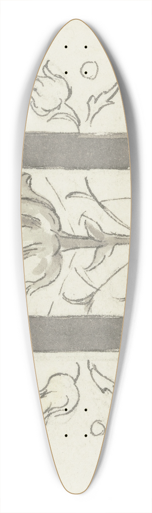 Wilhelm Steinhausen - Initial U 39.3 inch art pintail longboard deck