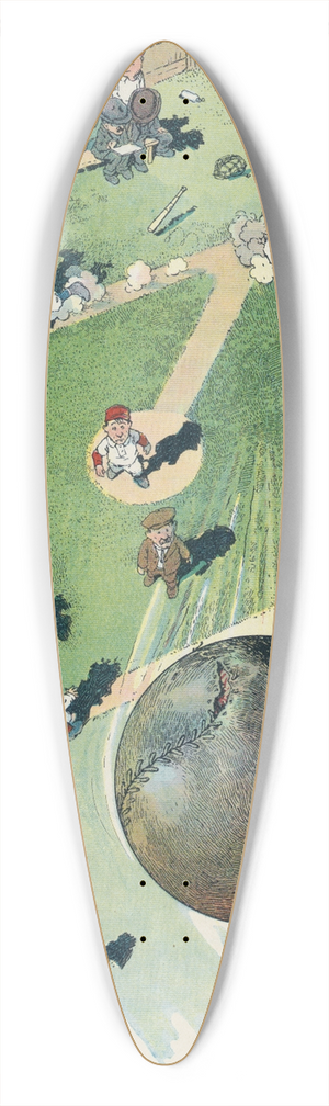 Will Crawford - Balls-eye view of a home run 39.3 inch art pintail longboard deck
