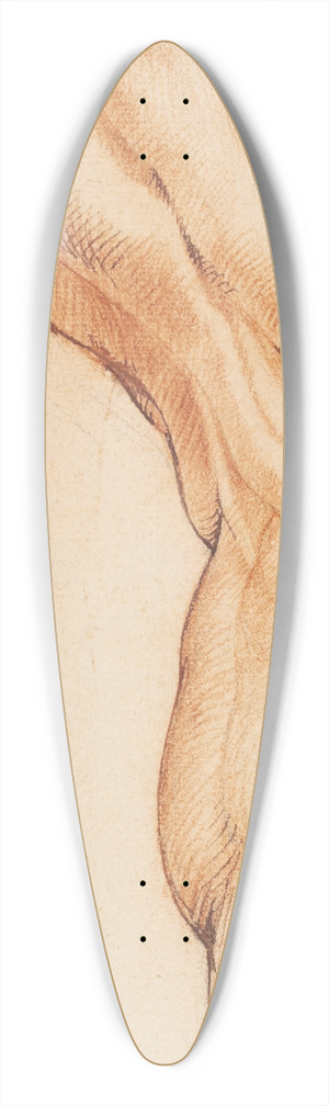 Willem Panneels - Anatomical Study (corch). A mans flayed right leg seen from the back, turned to the right 39.3 inch art pintail longboard deck